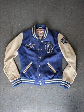 True Religion Vintage Malibu Varsity Letterman Jacket Size Medium